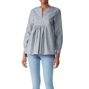 CO - Women's  Sz M Gray Long Sleeve Boxy Tunico NWOT